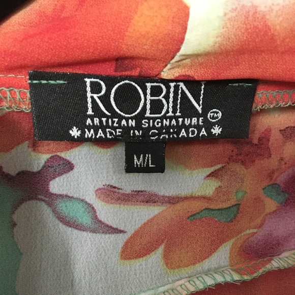 Artizan Floral Shirt With Coral Tank Top - M/L - Picture 2 of 4